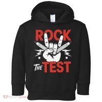 Testing Day Rock The Test Rock Music Teacher Student Toddler Hoodie thumb 0