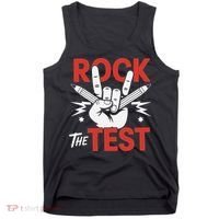 Testing Day Rock The Test Rock Music Teacher Student Tank Top thumb 0