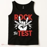 Testing Day Rock The Test Rock Music Teacher Student Tank Top thumb 2