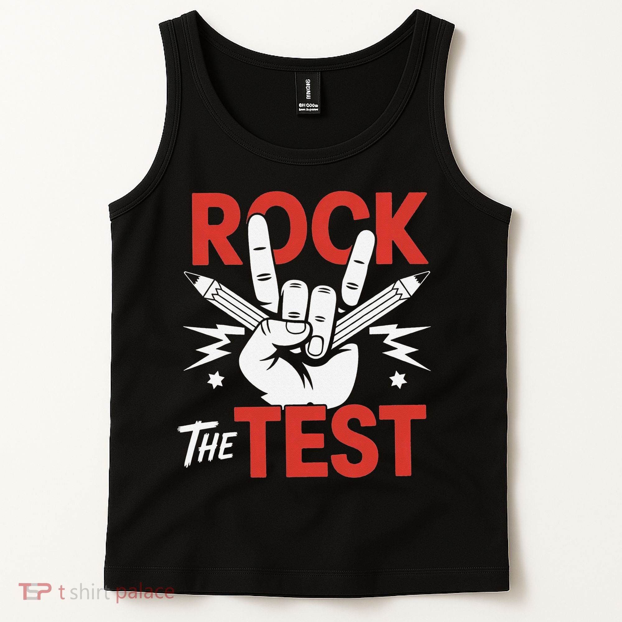 Testing Day Rock The Test Rock Music Teacher Student Tank Top