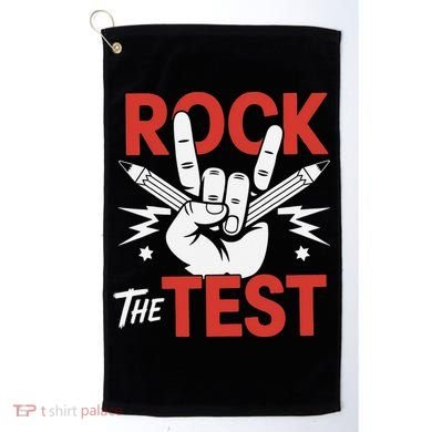 Testing Day Rock The Test Rock Music Teacher Student Golf Towel