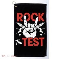 Testing Day Rock The Test Rock Music Teacher Student Golf Towel thumb 0