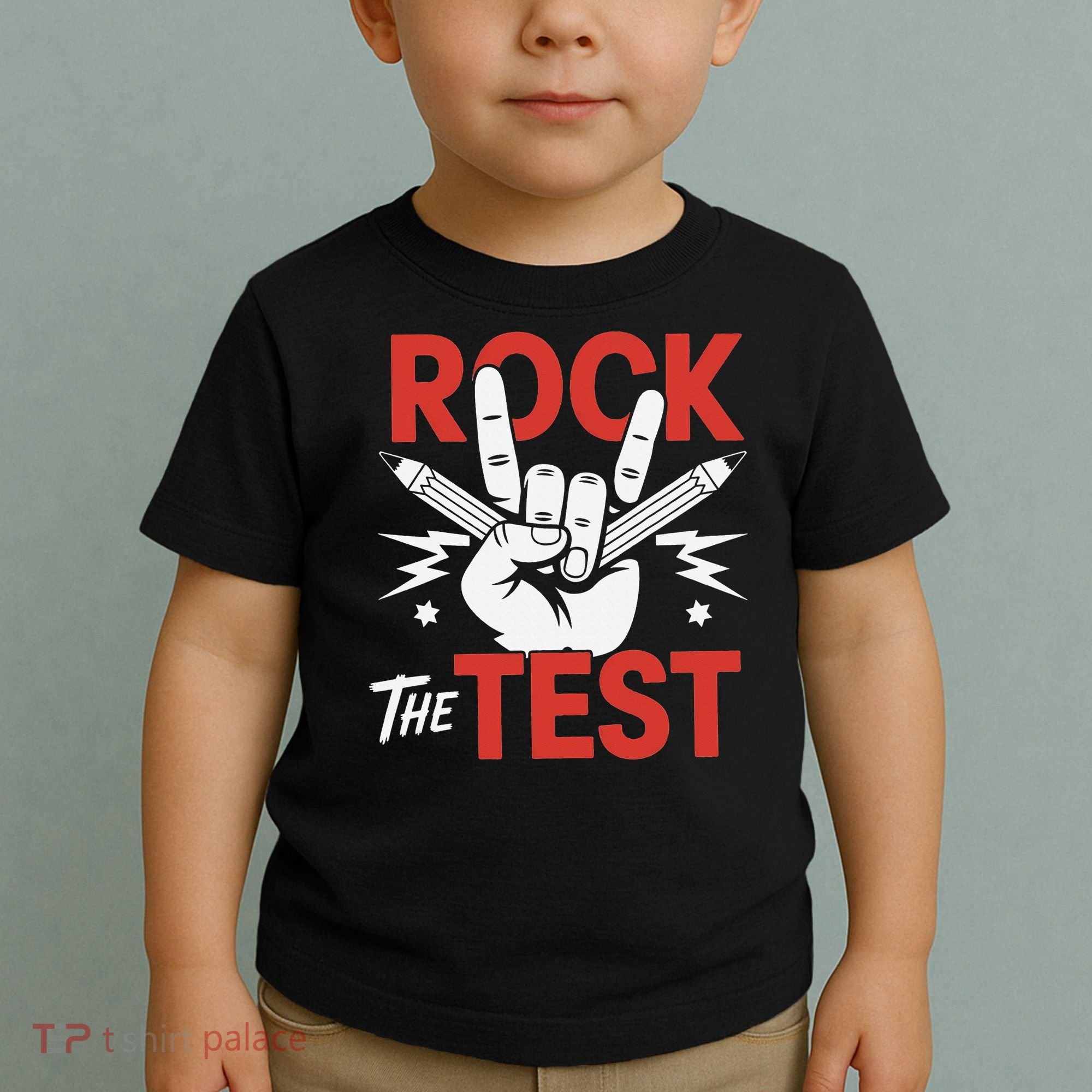 Testing Day Rock The Test Rock Music Teacher Student Toddler T-Shirt