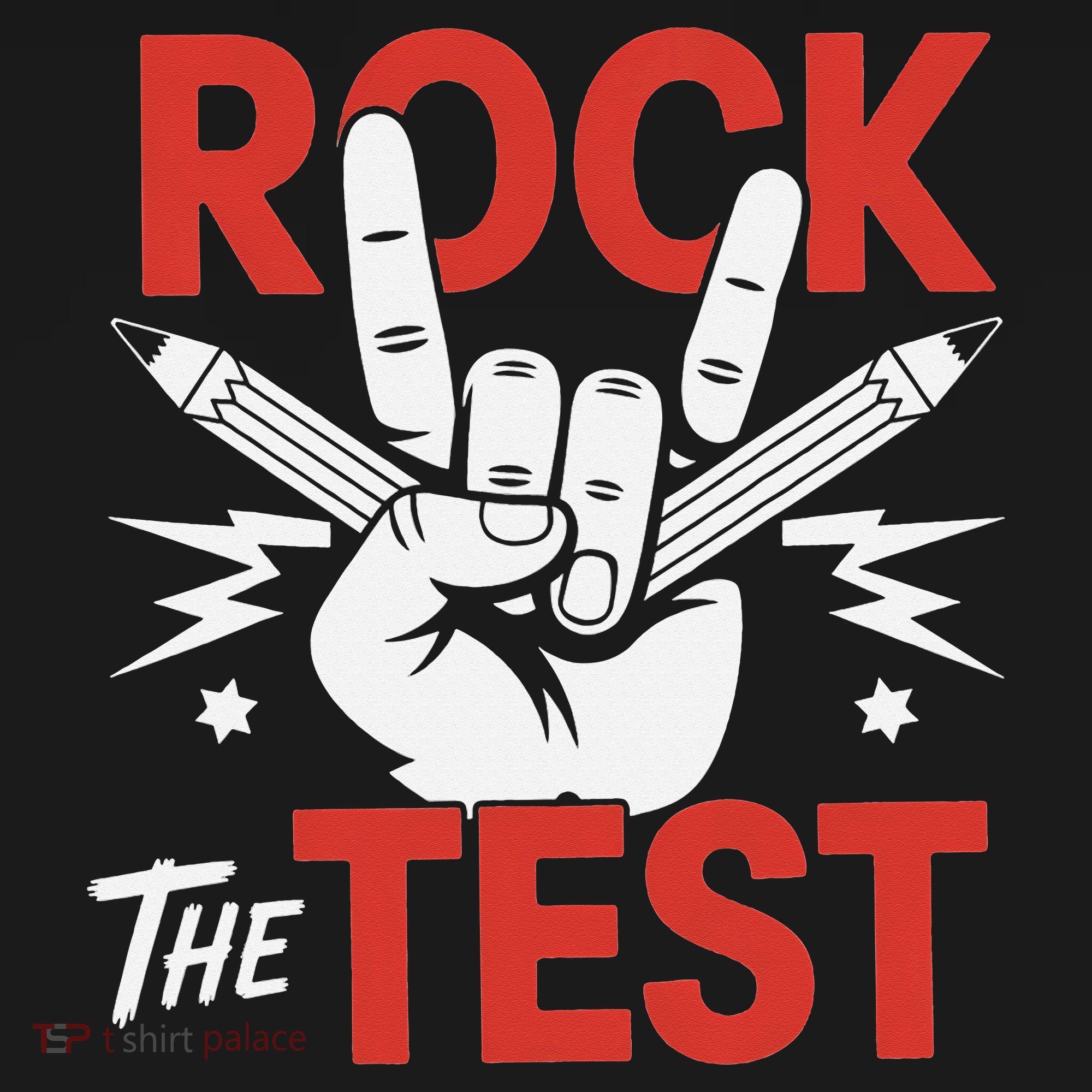 Testing Day Rock The Test Rock Music Teacher Student Women's T-Shirt