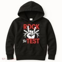 Testing Day Rock The Test Rock Music Teacher Student Kids Hoodie thumb 0