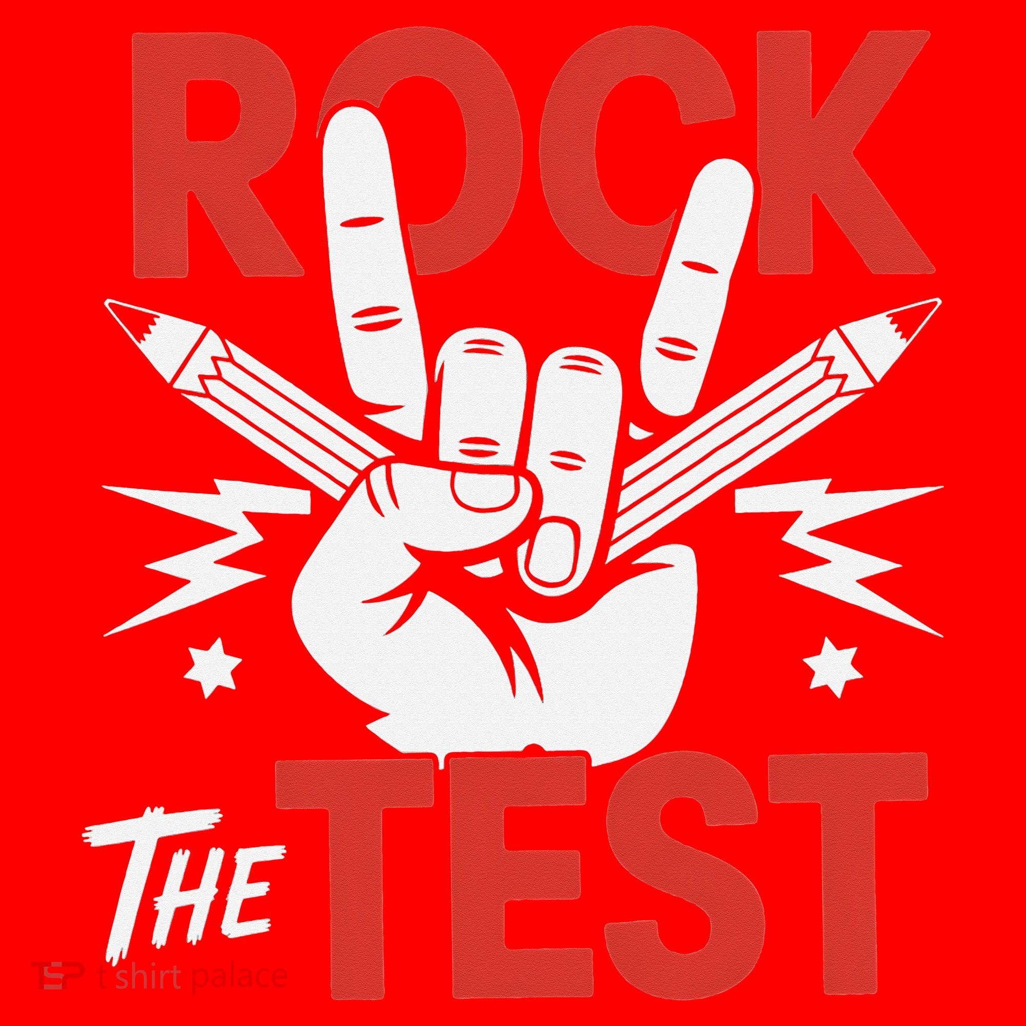 Testing Day Rock The Test Rock Music Teacher Student Santa Hat