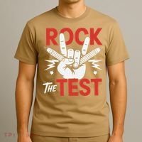 Testing Day Rock The Test Rock Music Teacher Student T-Shirt thumb 3