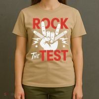 Testing Day Rock The Test Rock Music Teacher Student T-Shirt thumb 4