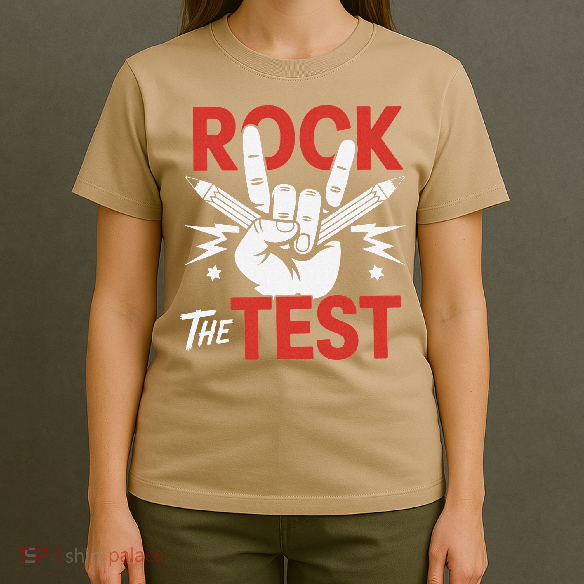 Testing Day Rock The Test Rock Music Teacher Student T-Shirt