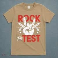 Testing Day Rock The Test Rock Music Teacher Student T-Shirt thumb 5