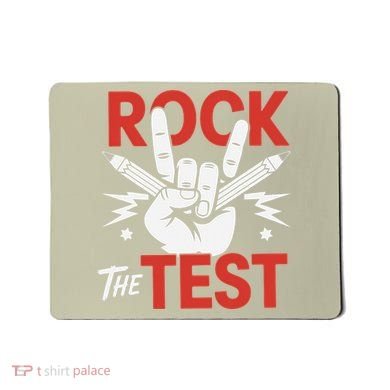 Testing Day Rock The Test Rock Music Teacher Student Mousepad