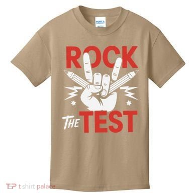 Testing Day Rock The Test Rock Music Teacher Student Kids T-Shirt