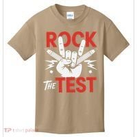 Testing Day Rock The Test Rock Music Teacher Student Kids T-Shirt thumb 0