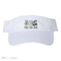 Tie Dye Roller Skating For Teen Girl Peace Love Skate Visor thumb 0