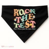 Test Day Rock The Test Teacher Testing Day You Got This  USA-Made Doggie Bandana thumb 0