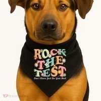 Test Day Rock The Test Teacher Testing Day You Got This  USA-Made Doggie Bandana thumb 1