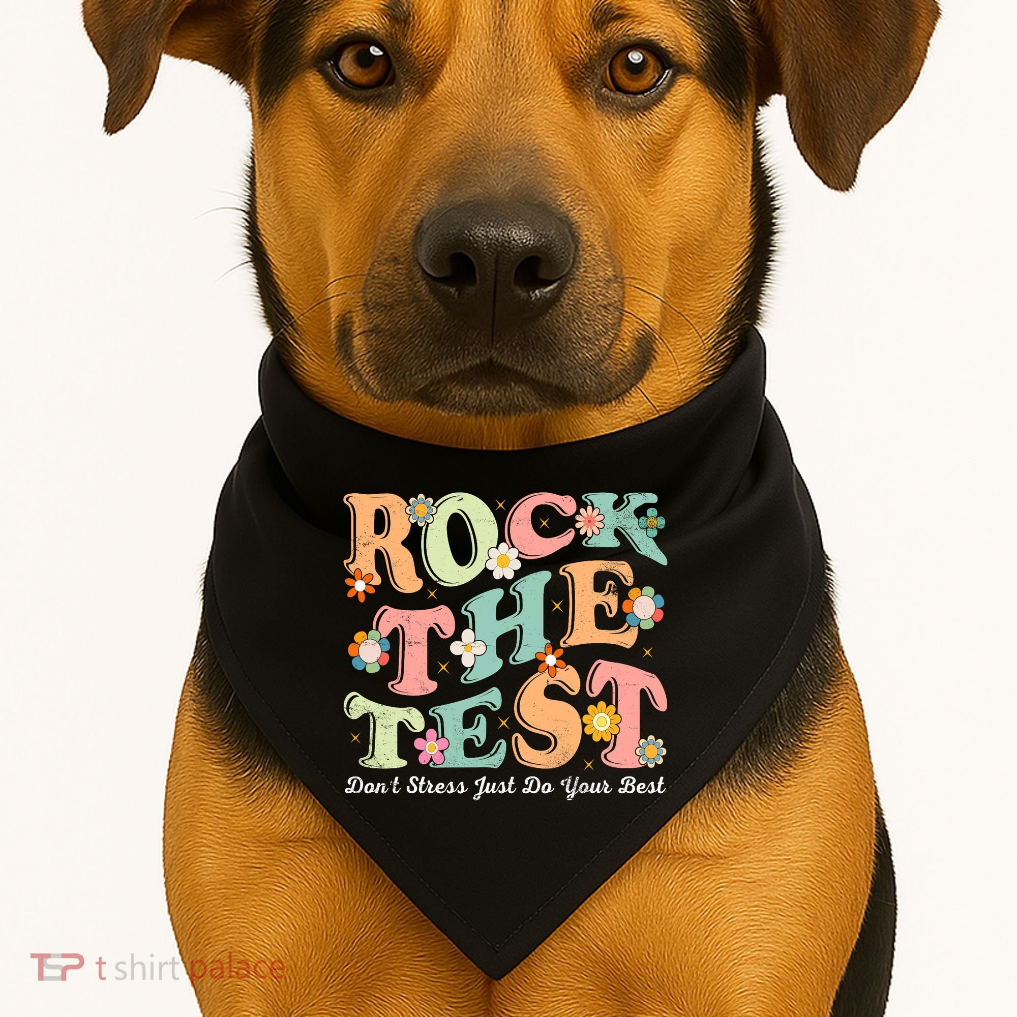 Test Day Rock The Test Teacher Testing Day You Got This  USA-Made Doggie Bandana