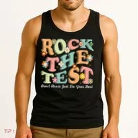 Test Day Rock The Test Teacher Testing Day You Got This  Tank Top thumb 3