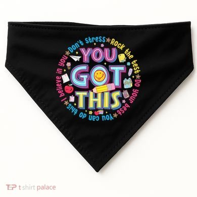 Test Day Rock The Test Teacher Testing Day You Got This USA-Made Doggie Bandana