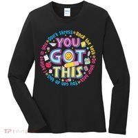 Test Day Rock The Test Teacher Testing Day You Got This Women's Long Sleeve Shirt thumb 0