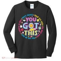 Test Day Rock The Test Teacher Testing Day You Got This Kids Long Sleeve Shirt thumb 0