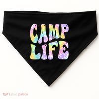 Tie Die Retro Camping Summer For Girl Summer Camp Life Gift USA-Made Doggie Bandana thumb 0