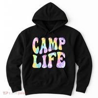 Tie Die Retro Camping Summer For Girl Summer Camp Life Gift Hoodie thumb 0