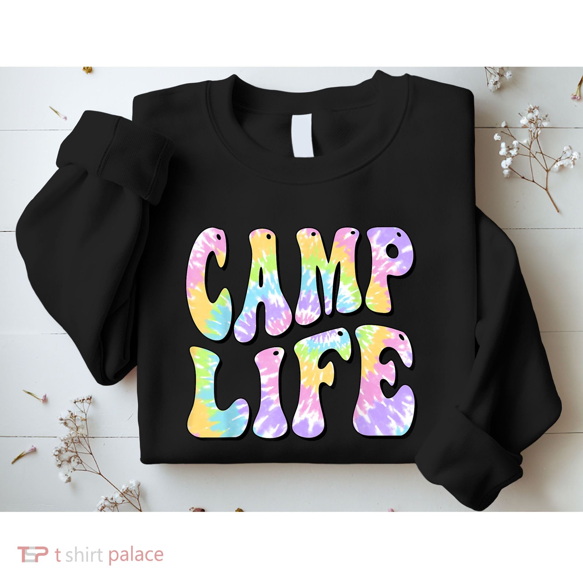 Tie Die Retro Camping Summer For Girl Summer Camp Life Gift Sweatshirt