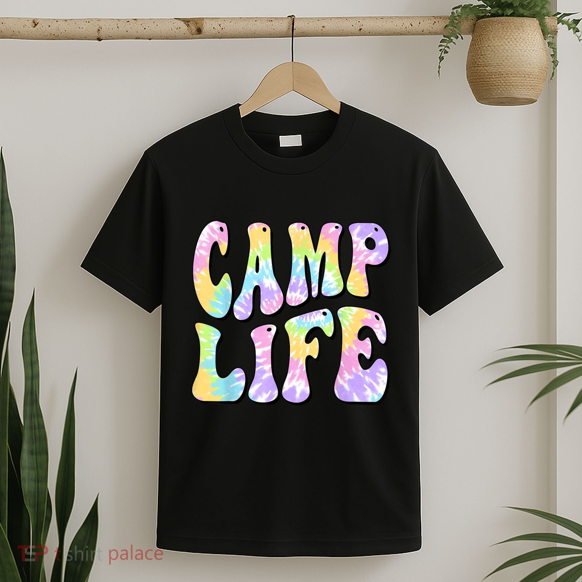 Tie Die Retro Camping Summer For Girl Summer Camp Life Gift T-Shirt
