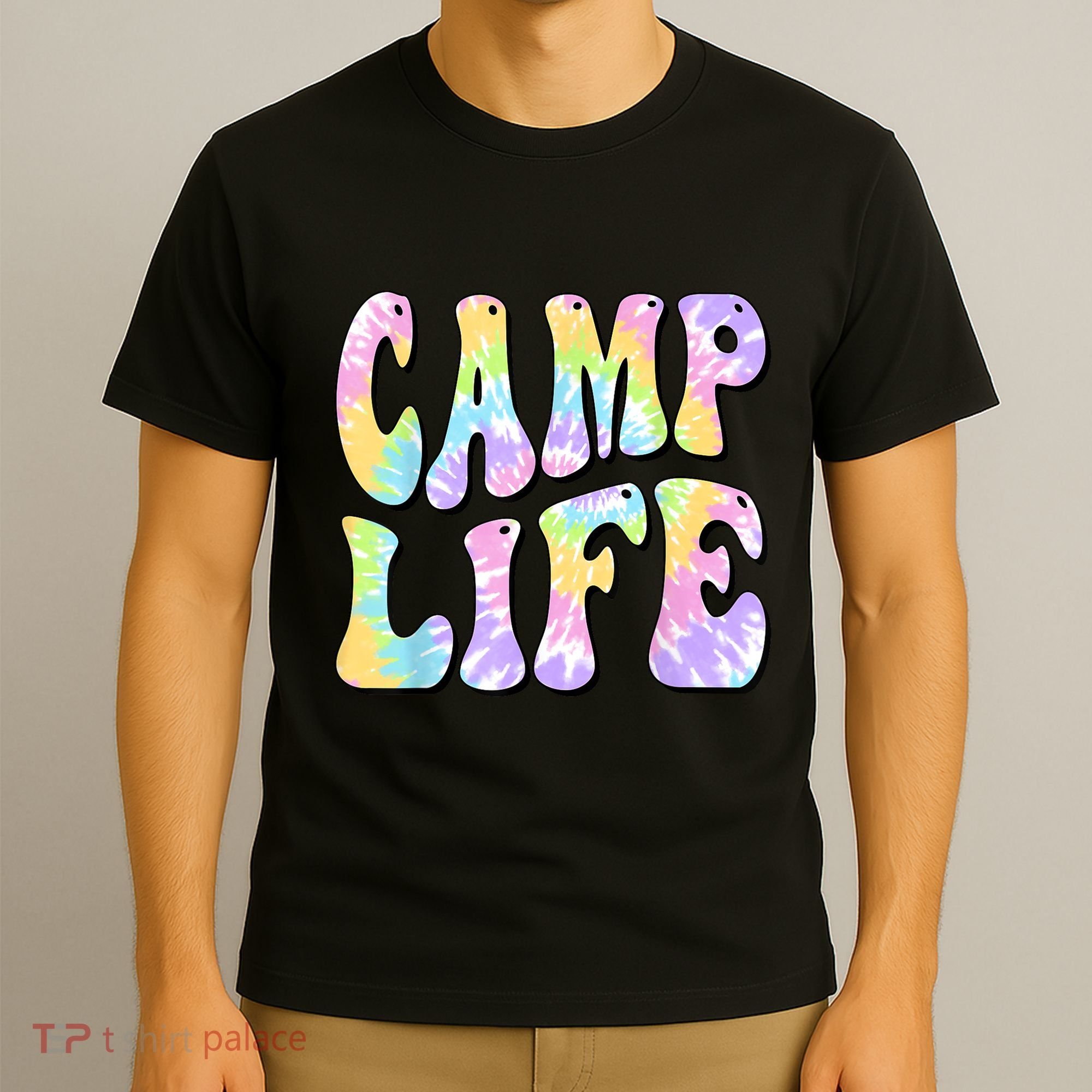 Tie Die Retro Camping Summer For Girl Summer Camp Life Gift T-Shirt