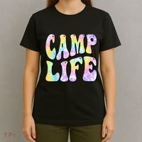 Tie Die Retro Camping Summer For Girl Summer Camp Life Gift T-Shirt thumb 4