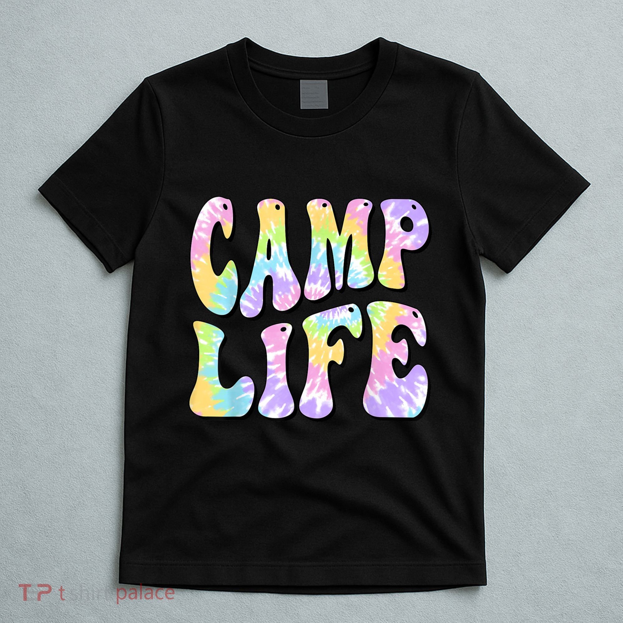 Tie Die Retro Camping Summer For Girl Summer Camp Life Gift T-Shirt