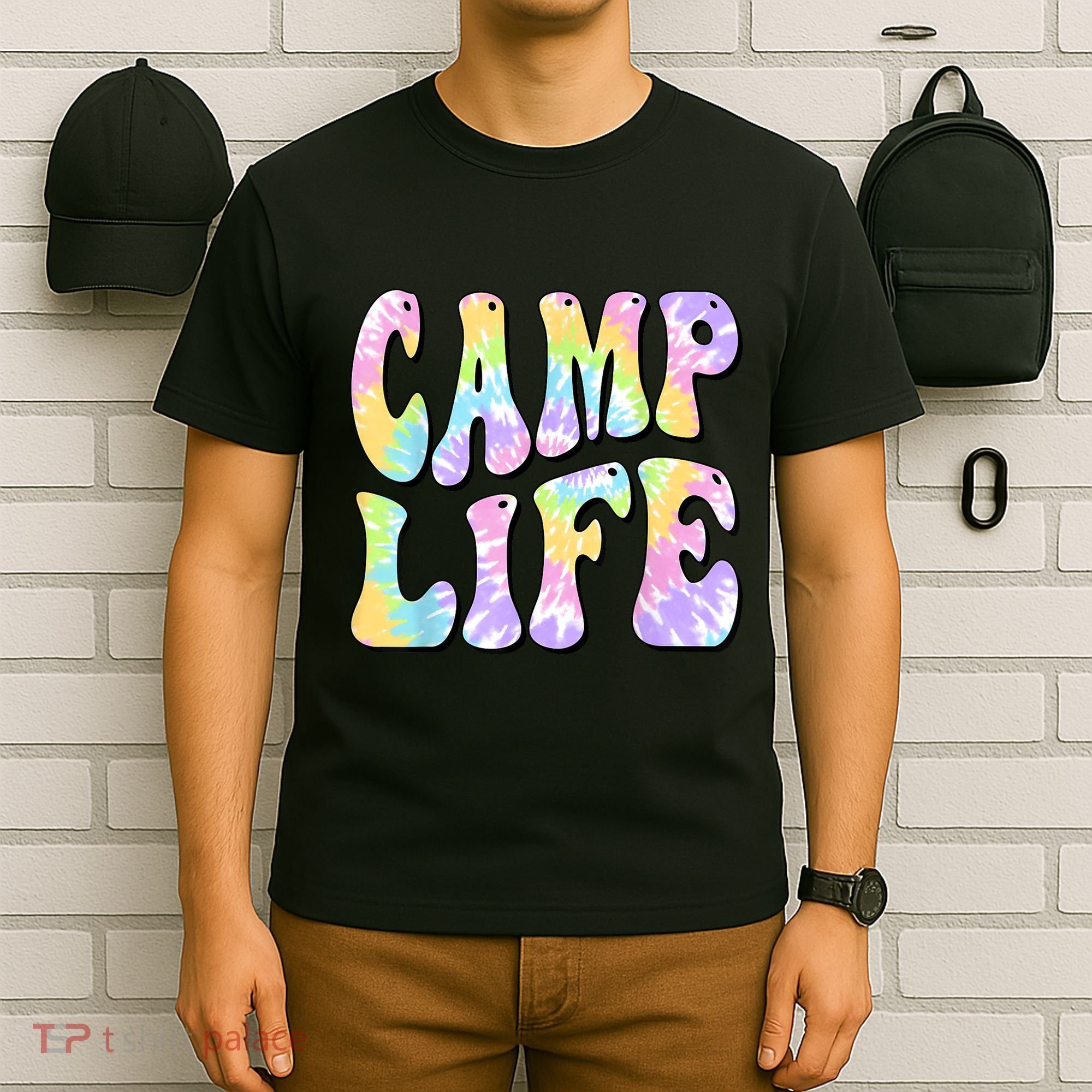 Tie Die Retro Camping Summer For Girl Summer Camp Life Gift T-Shirt