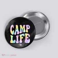 Tie Die Retro Camping Summer For Girl Summer Camp Life Gift Button thumb 0