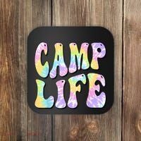 Tie Die Retro Camping Summer For Girl Summer Camp Life Gift Coaster thumb 0