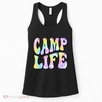 Tie Die Retro Camping Summer For Girl Summer Camp Life Gift Women's Tank Top thumb 0