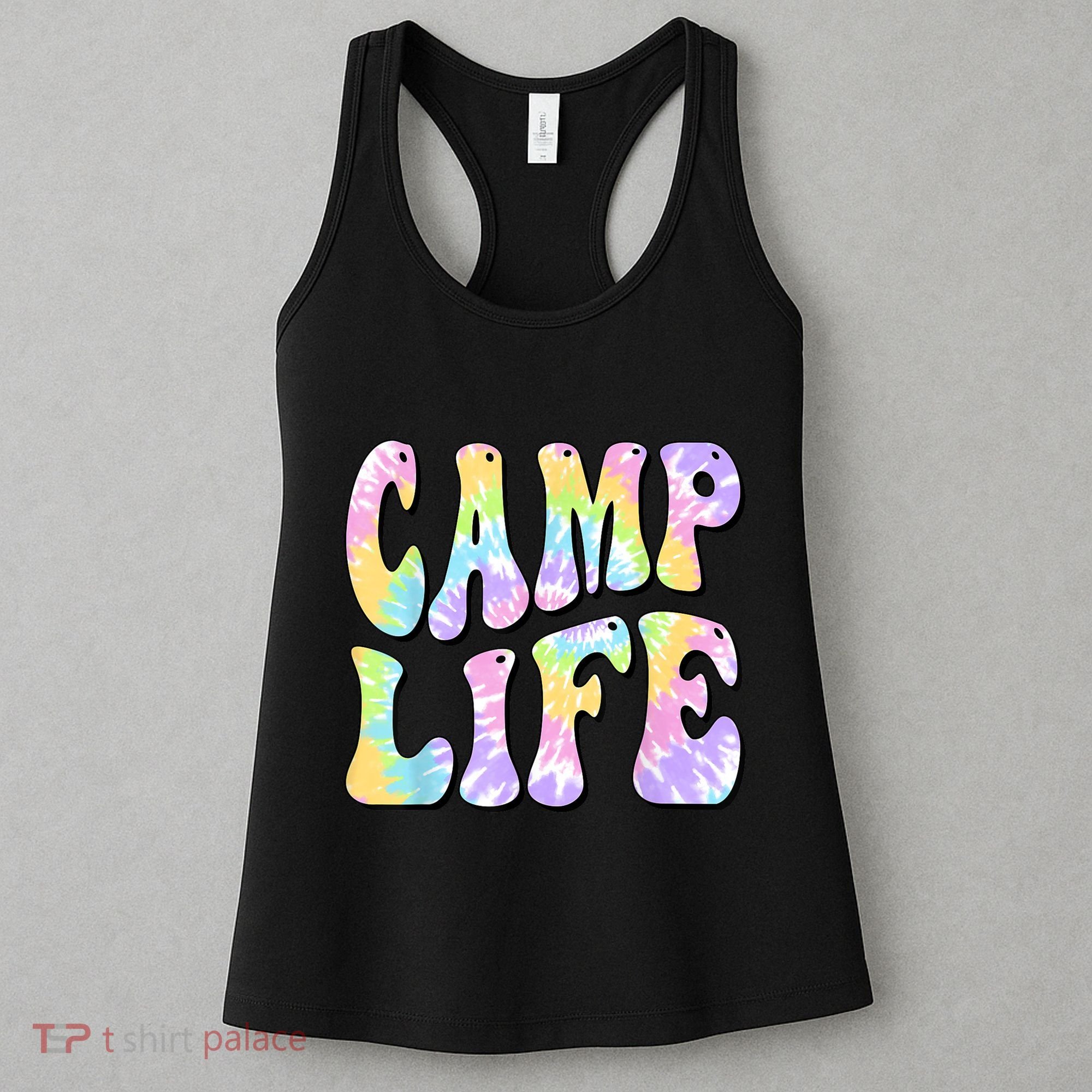 Tie Die Retro Camping Summer For Girl Summer Camp Life Gift Women's Tank Top