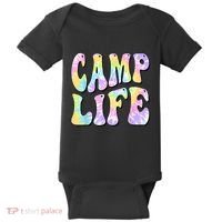 Tie Die Retro Camping Summer For Girl Summer Camp Life Gift Baby Bodysuit thumb 0