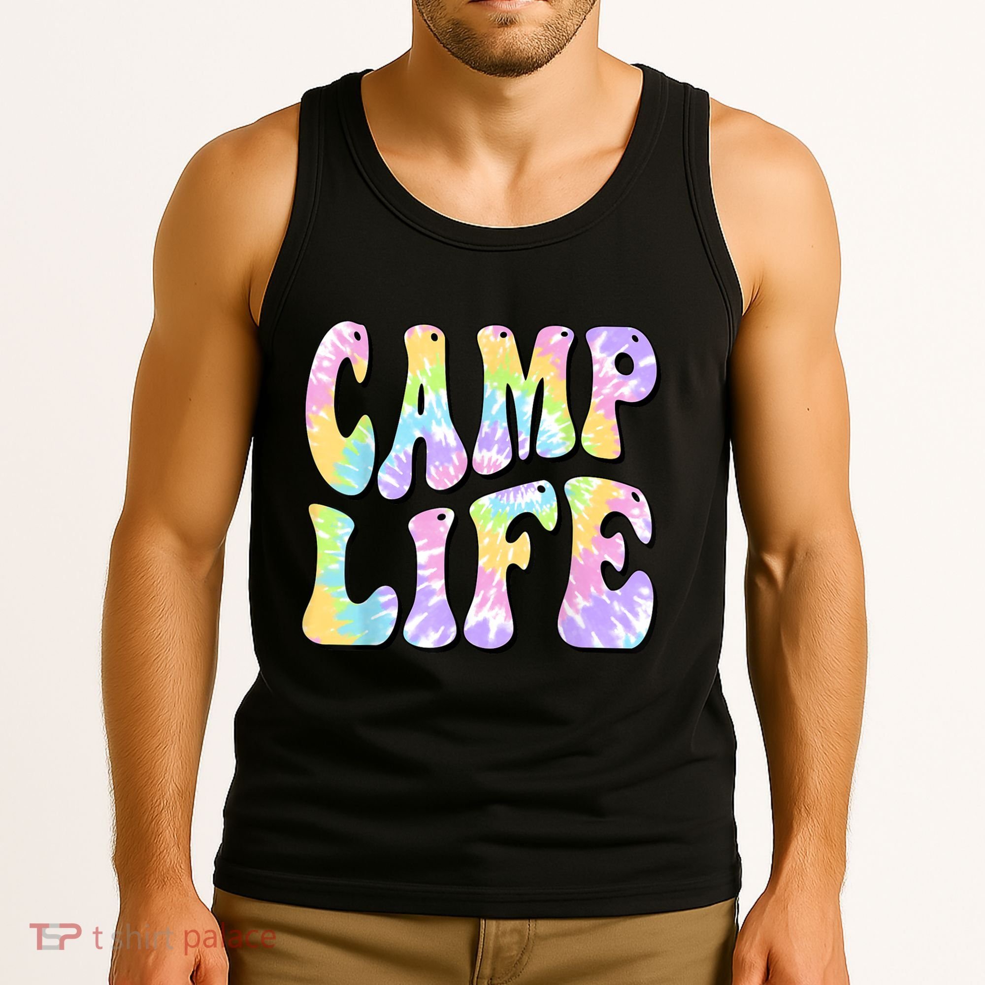 Tie Die Retro Camping Summer For Girl Summer Camp Life Gift Tank Top