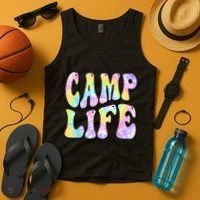 Tie Die Retro Camping Summer For Girl Summer Camp Life Gift Tank Top thumb 4