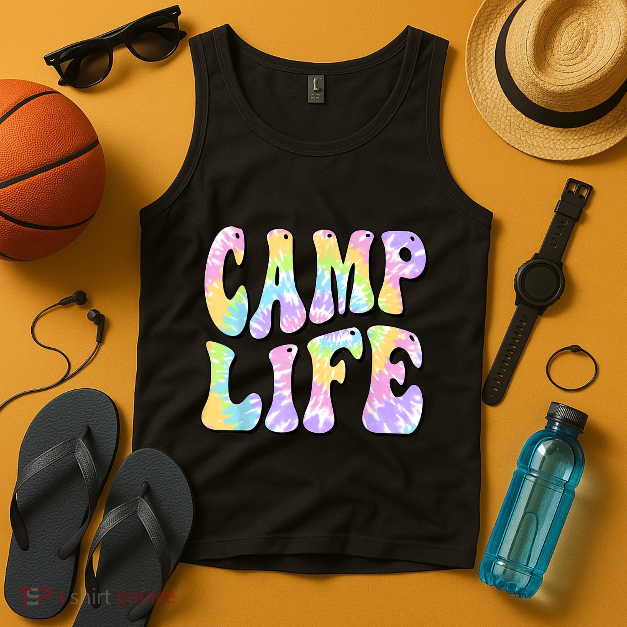 Tie Die Retro Camping Summer For Girl Summer Camp Life Gift Tank Top