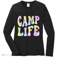 Tie Die Retro Camping Summer For Girl Summer Camp Life Gift Women's Long Sleeve Shirt thumb 0