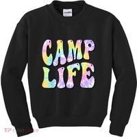 Tie Die Retro Camping Summer For Girl Summer Camp Life Gift Kids Sweatshirt thumb 0