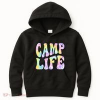 Tie Die Retro Camping Summer For Girl Summer Camp Life Gift Kids Hoodie thumb 0