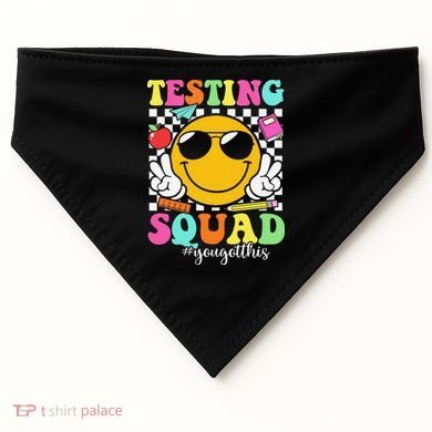 Test Day Rock The Test Teacher Testing Day You Got This USA-Made Doggie Bandana