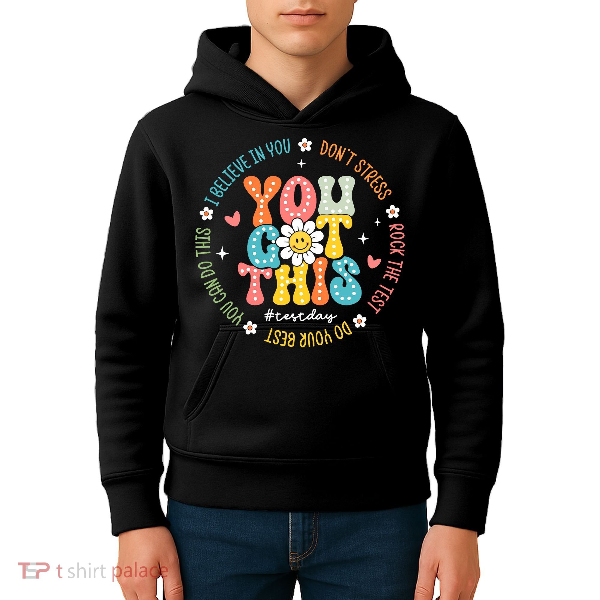 Test Day Rock The Test Teacher Testing Day You Got This Kids Hoodie