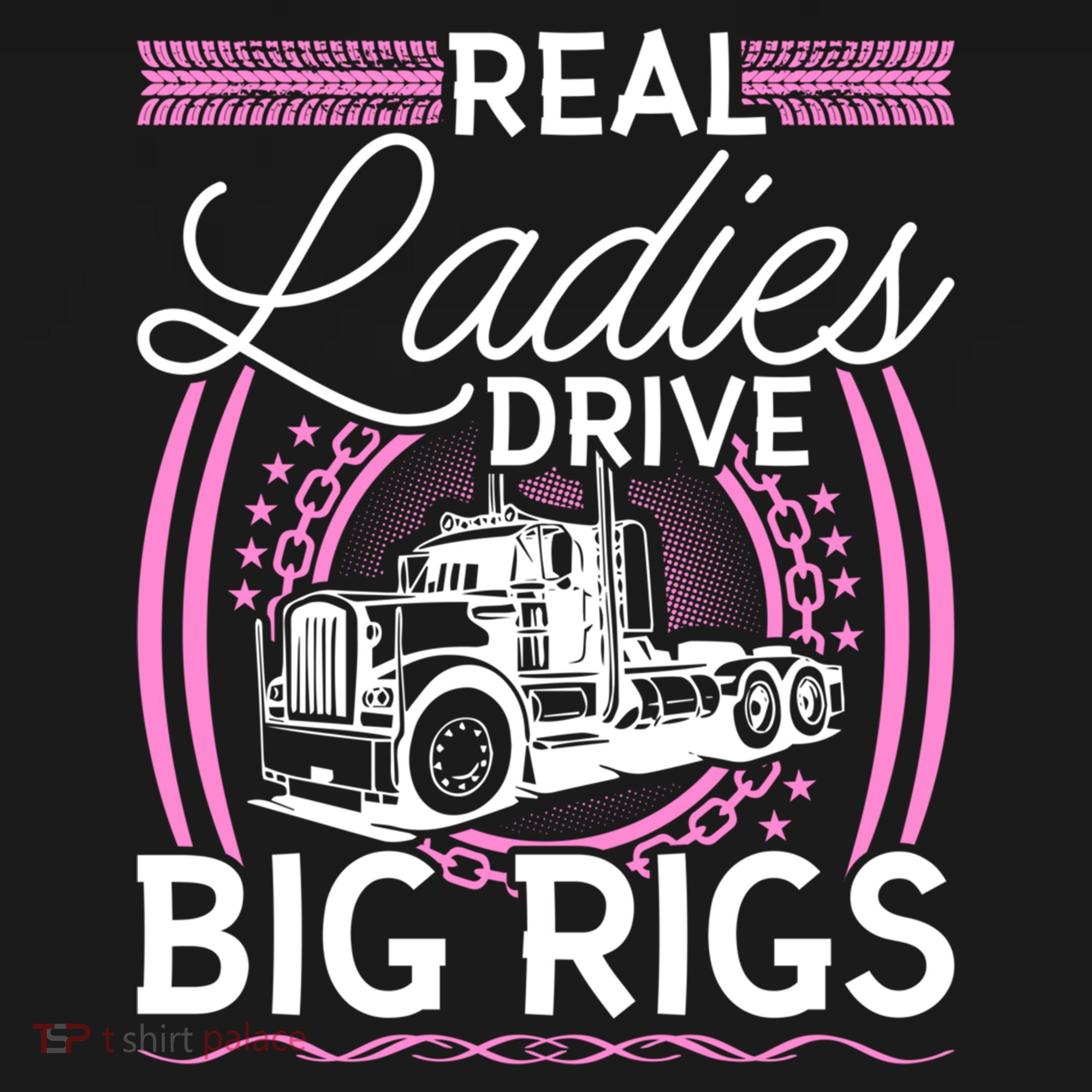 Truck Driver Real Ladies Drive Big Rigs Trucker Great Gift Doggie Tank