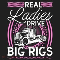 Truck Driver Real Ladies Drive Big Rigs Trucker Great Gift Beanie thumb 2
