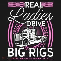 Truck Driver Real Ladies Drive Big Rigs Trucker Great Gift Women's Hoodie thumb 2