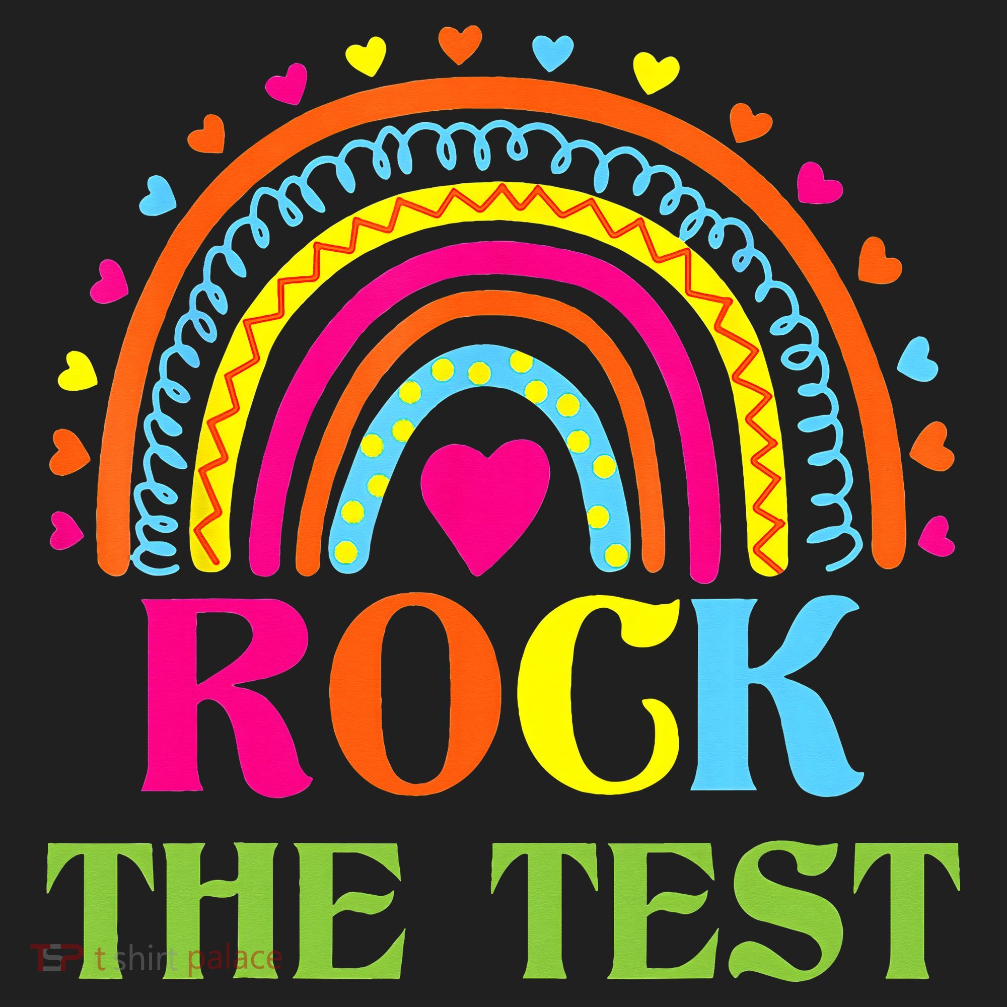 Test Day Rock The Test Teacher Day Rainbow Teacher Women's Sweatshirt